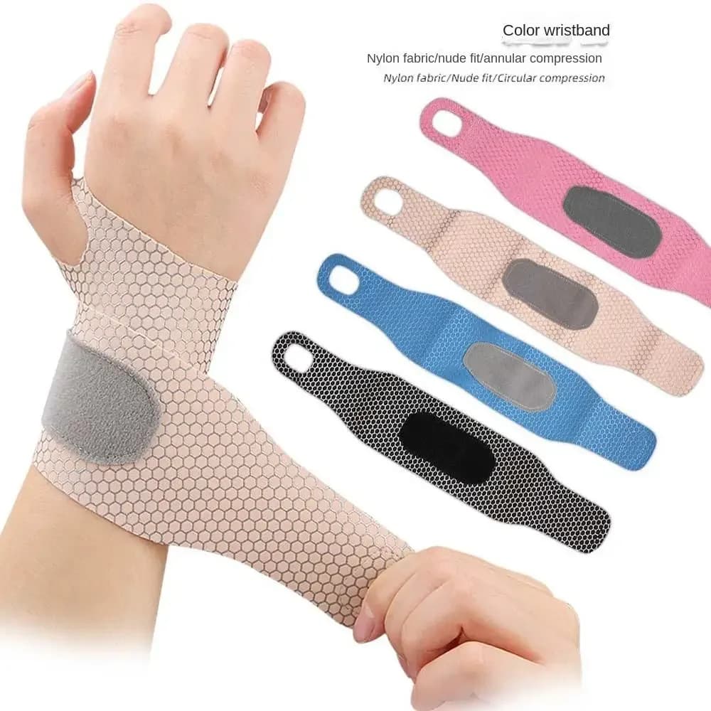 Tutore per polso ultra sottile regolabile Compressione Dolore Protezioni per le mani Fascia di supporto per il polso Lycra Sollievo per le articolazioni delle mani all'aperto