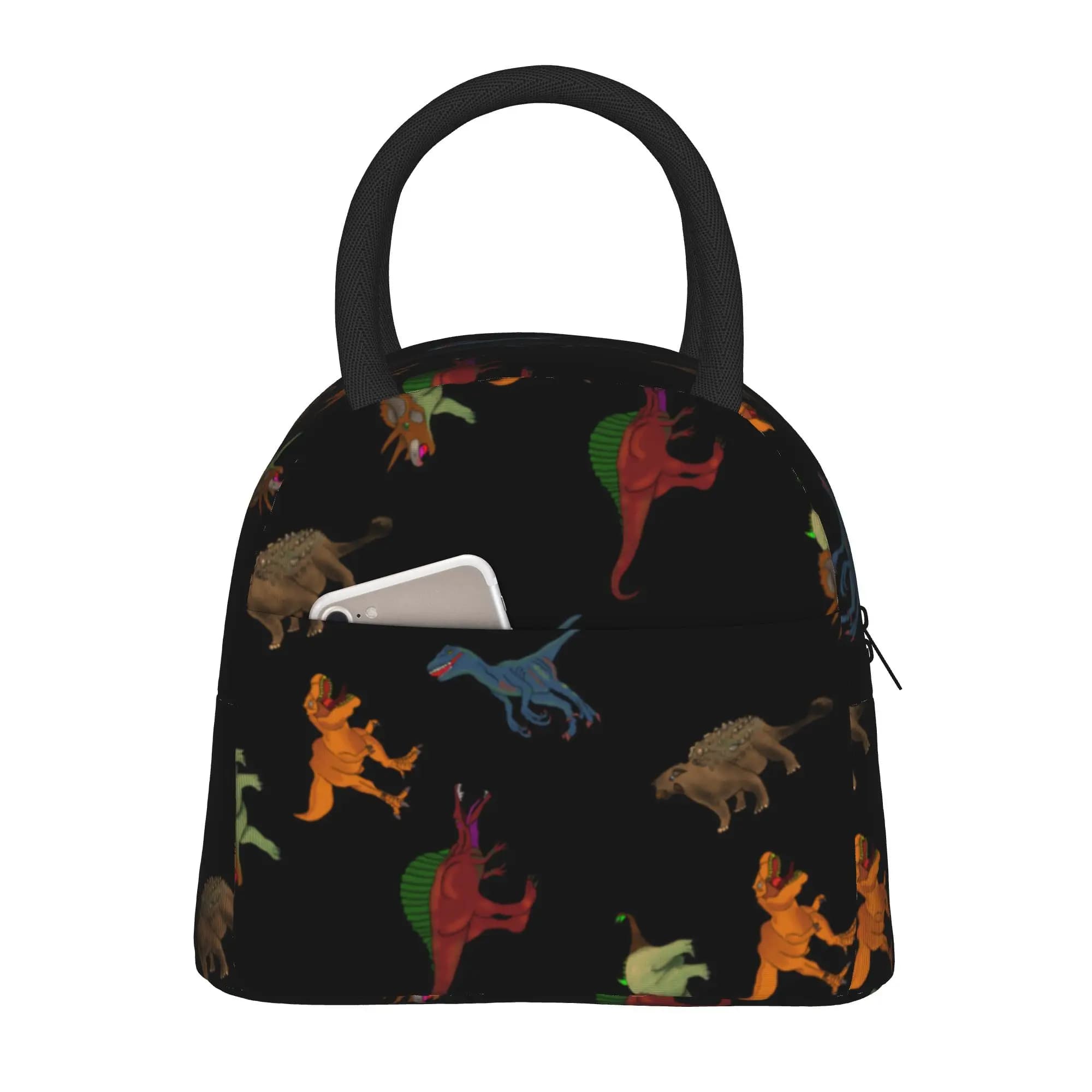 Borsa termica per il pranzo con disegno di dinosauro, contenitore per il pranzo, borsa termica grande, borsa per il pranzo, borsa Bento, per ufficio, picnic