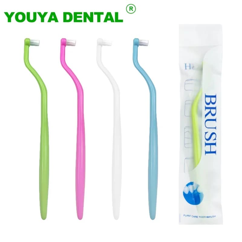 5 pz Spazzolino Ortodontico Spazzolino Interdentale Singolo Fascio Capelli Morbidi Testa Piatta Spazzolino Da Denti Pulizia Dei Denti Strumenti di Igiene Orale Nuovo
