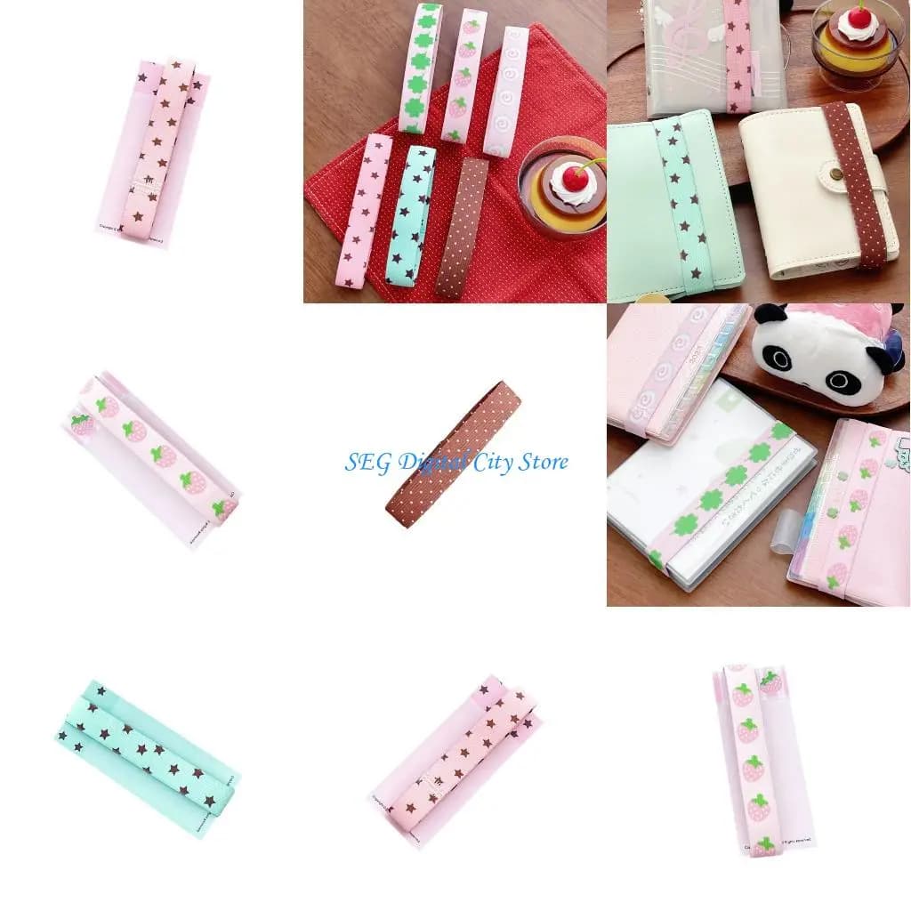 U75B notebook strap with elastic band nylon strap for book binding for students accessories