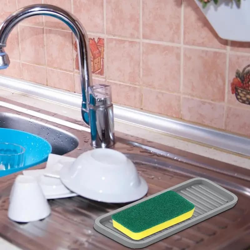 Vassoio dispenser di sapone Vassoio riutilizzabile per lavello da cucina in silicone ad asciugatura rapida Forniture per il bagno Tampone per asciugare i piatti per il Capodanno cinese