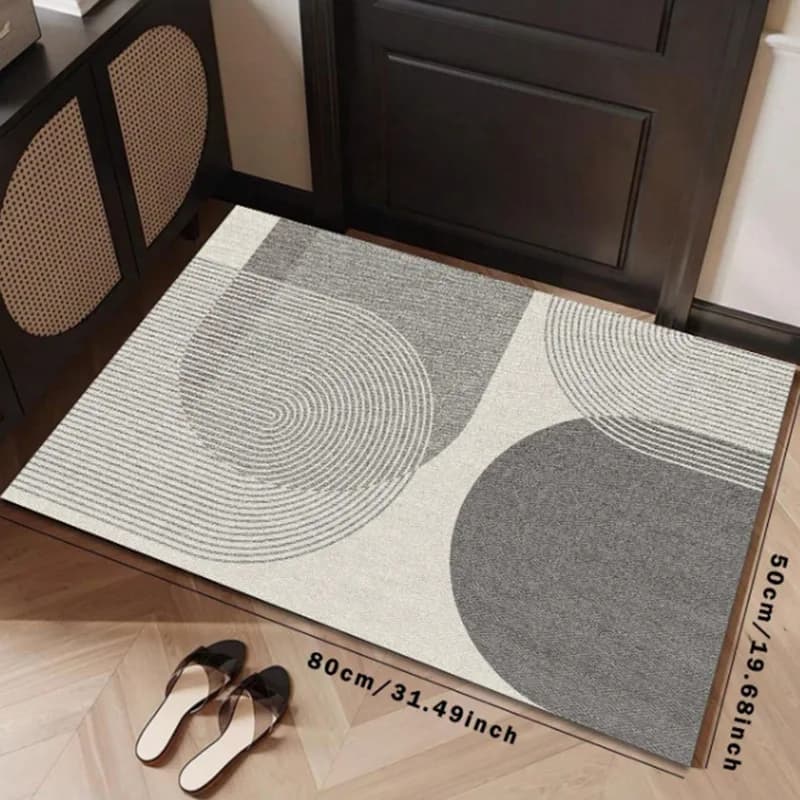 VIKAMA Nordic Home Crystal Velvet Carpet Entrance Porch Non-Slip Mat Bedroom Kitchen Dirty Floor Mat