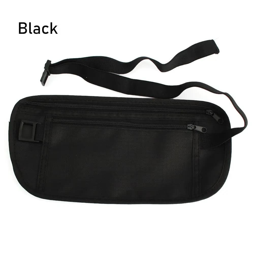 Cintura Portacarte alla Moda, Borsa Segreta di Sicurezza in Tessuto, Borsa da Corsa, Porta Passaporto e Denaro, Utile Pochette da Viaggio, Marsupio da Petto