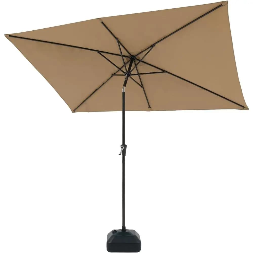 Ombrellone da patio COBANA 6.5 x 10 t con base, ombrellone da esterno con supporto
