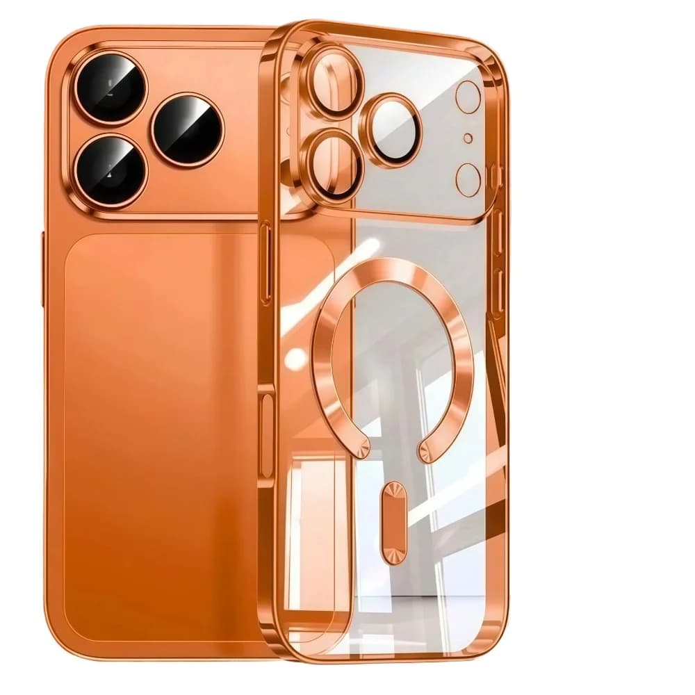 For Magsafe Magnetic Plating Phone Case For iPhone 17 Air 16 15 14 13 12 11 Pro Max For Phone Case Clear Back Cover