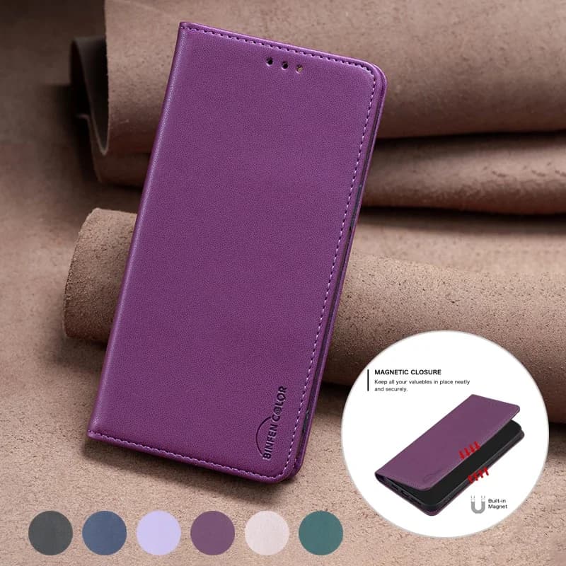 Portafoglio Custodia in pelle con vibrazione magnetica per Xiaomi 13T 12T 11T Poco X5 Pro X3 NFC Redmi Nota 13 13 Pro 12 12 Pro 11S 11 Pro 10 9 Pro