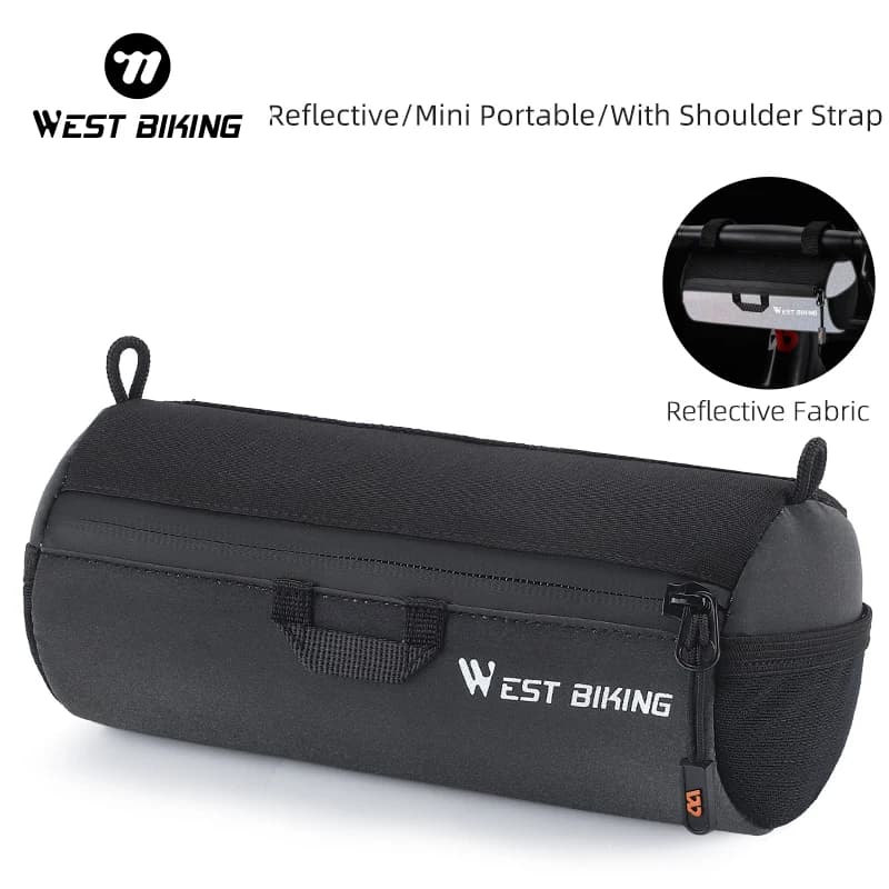 WEST BIKING NUOVA borsa per tubo anteriore per bici borsa per cestino per manubrio per bicicletta impermeabile borsa per telaio anteriore per ciclismo accessori per biciclette