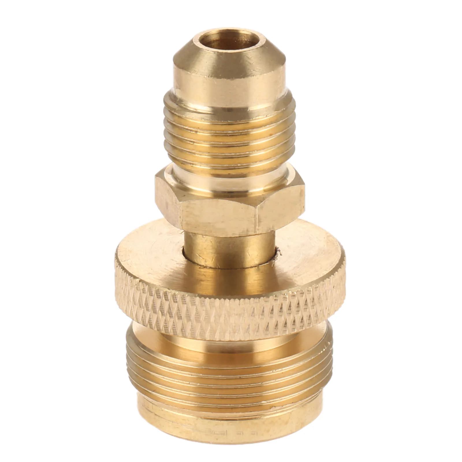 1 pound solid brass propane tank regulator connection Convert to 3/8 male portable camping stove parts