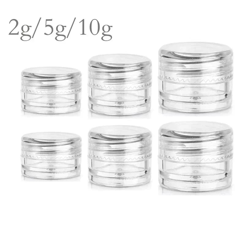 100/200 pcs 2g/5g/10g Cosmetic Makeup Lip Conditioner Vase Vacuum Plastic Sample Bottles Shade Cream