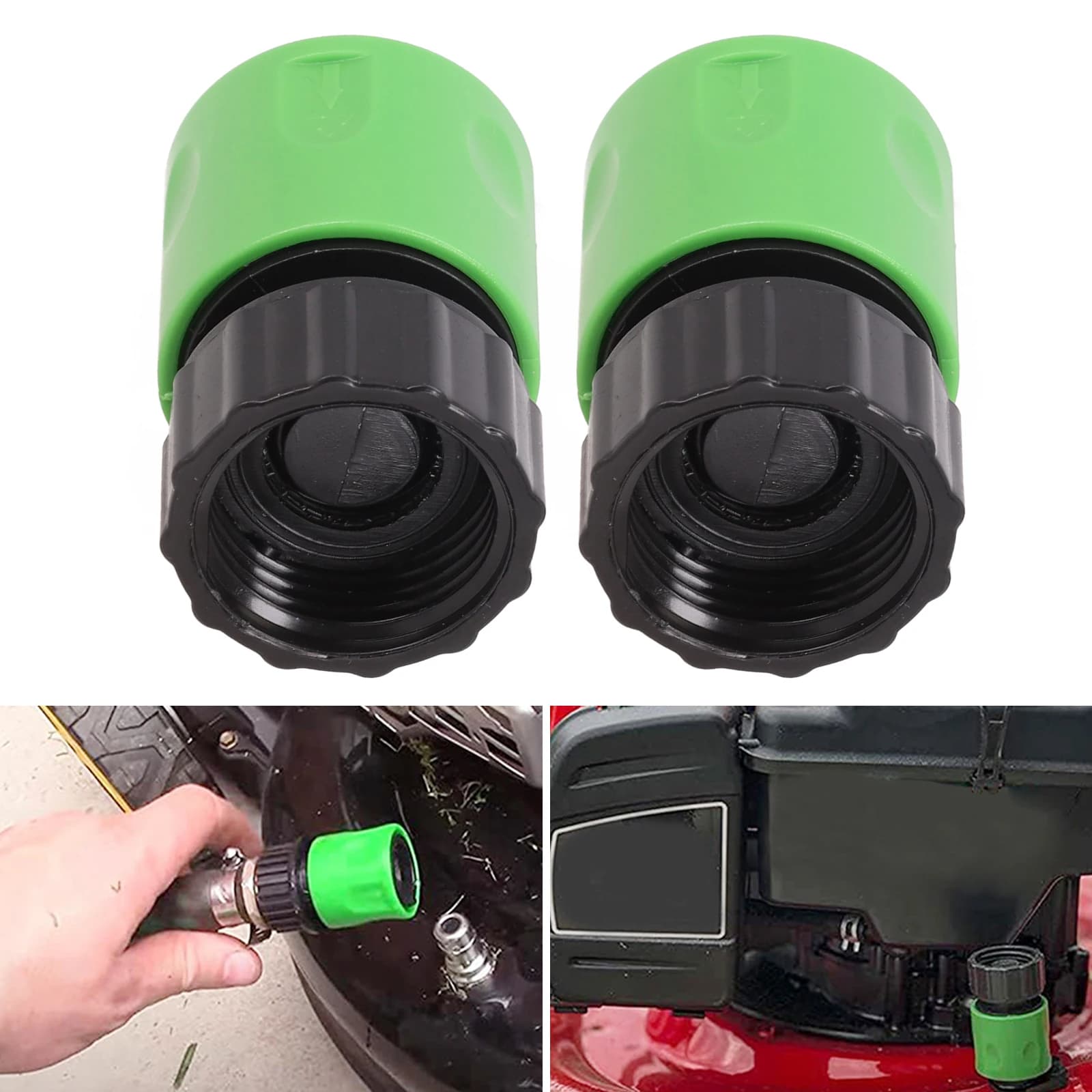 Lawn Mower Deck Lawn Mower Deck Wash Hose Attachment 2Pcs Black&Green Deck Wash For Craftsman For Husky For Poulan