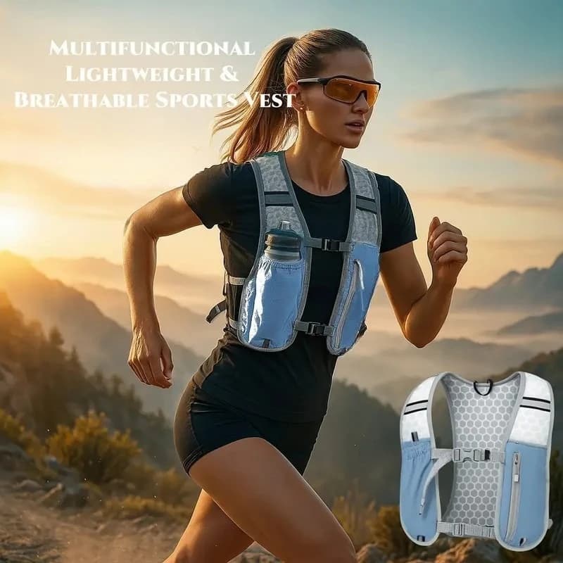 Breathable and waterproof Cycling vest with Multiple Pockets, Running and Hiking vest for Men and Women
