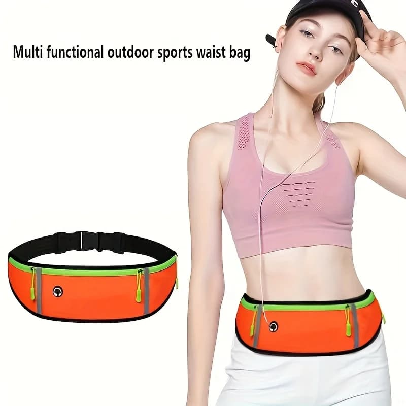 Slim Running Belt Fanny Pack - Versatile Waist Bag for Hiking, Cycling & Workouts with Phone Pocket - Durable Polyester