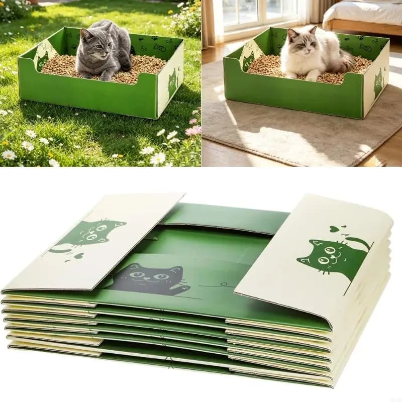 Lettiera per gatti usa e getta Impermeabile Spazio generoso Superfici lisce Lettiera per gatti Contenitore per lettiera per 37JD