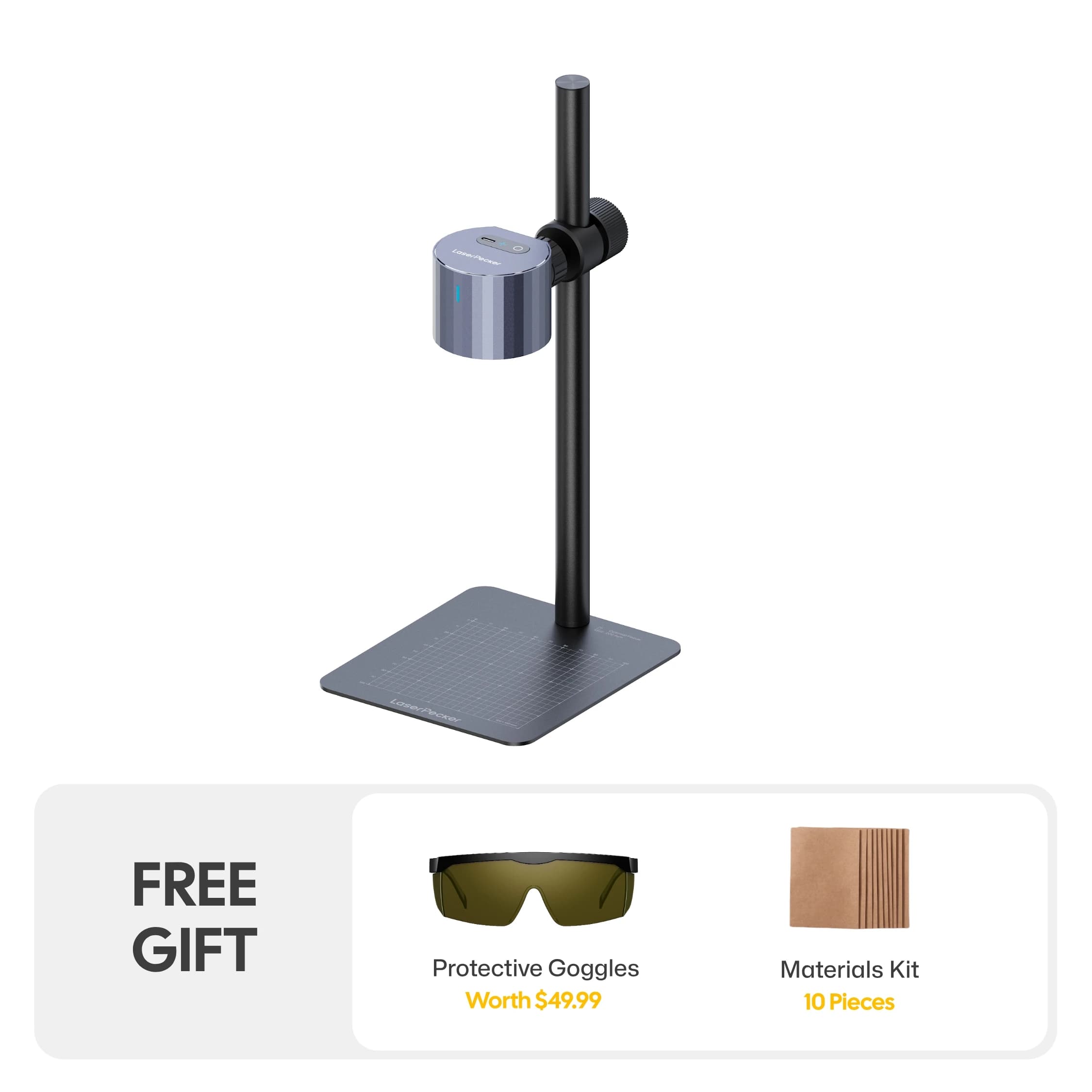LaserPecker LP1 Plus Incisore Laser Portatile Mini, Macchina per Incisione ad Alta Precisione per Fai-da-Te su Legno, Metallo e Pelle