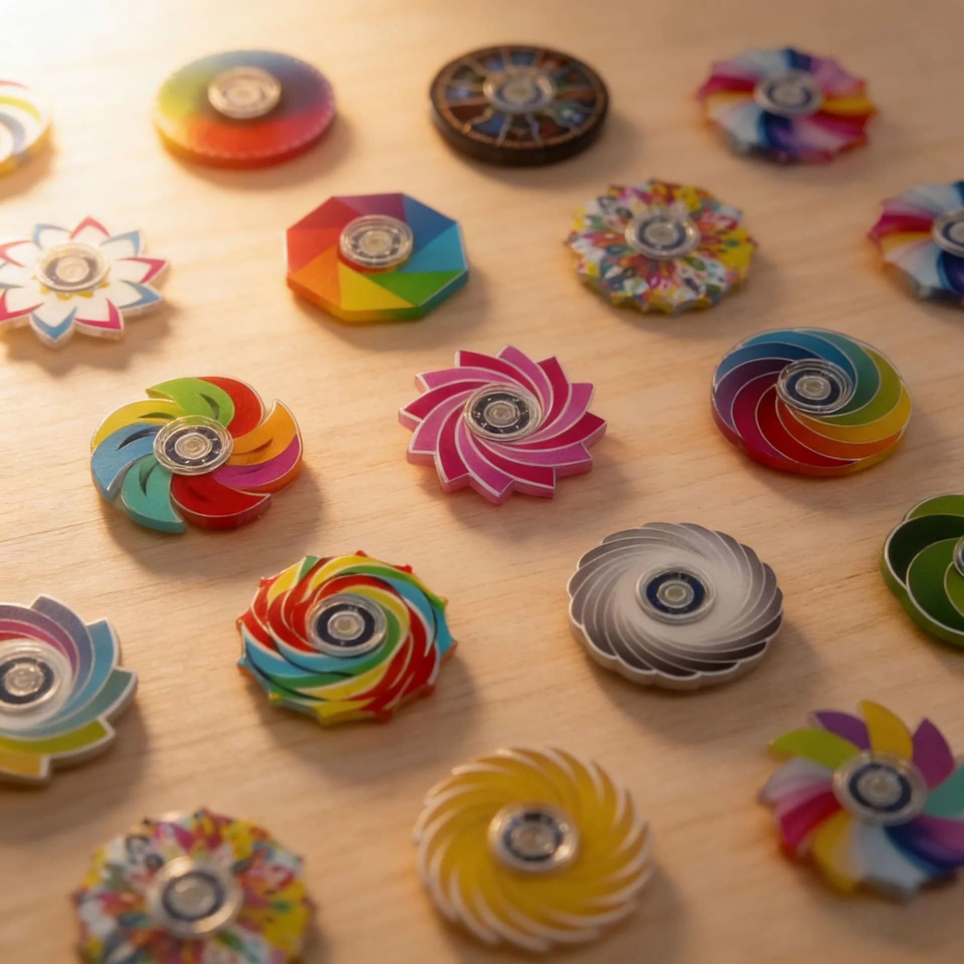Mini Fidget Spinner Arcobaleno, Giocattoli Sensoriali Antistress, Regalini per Feste di Compleanno per Bambini, Premi per la Classe, Articoli per Sacchetti Regalo