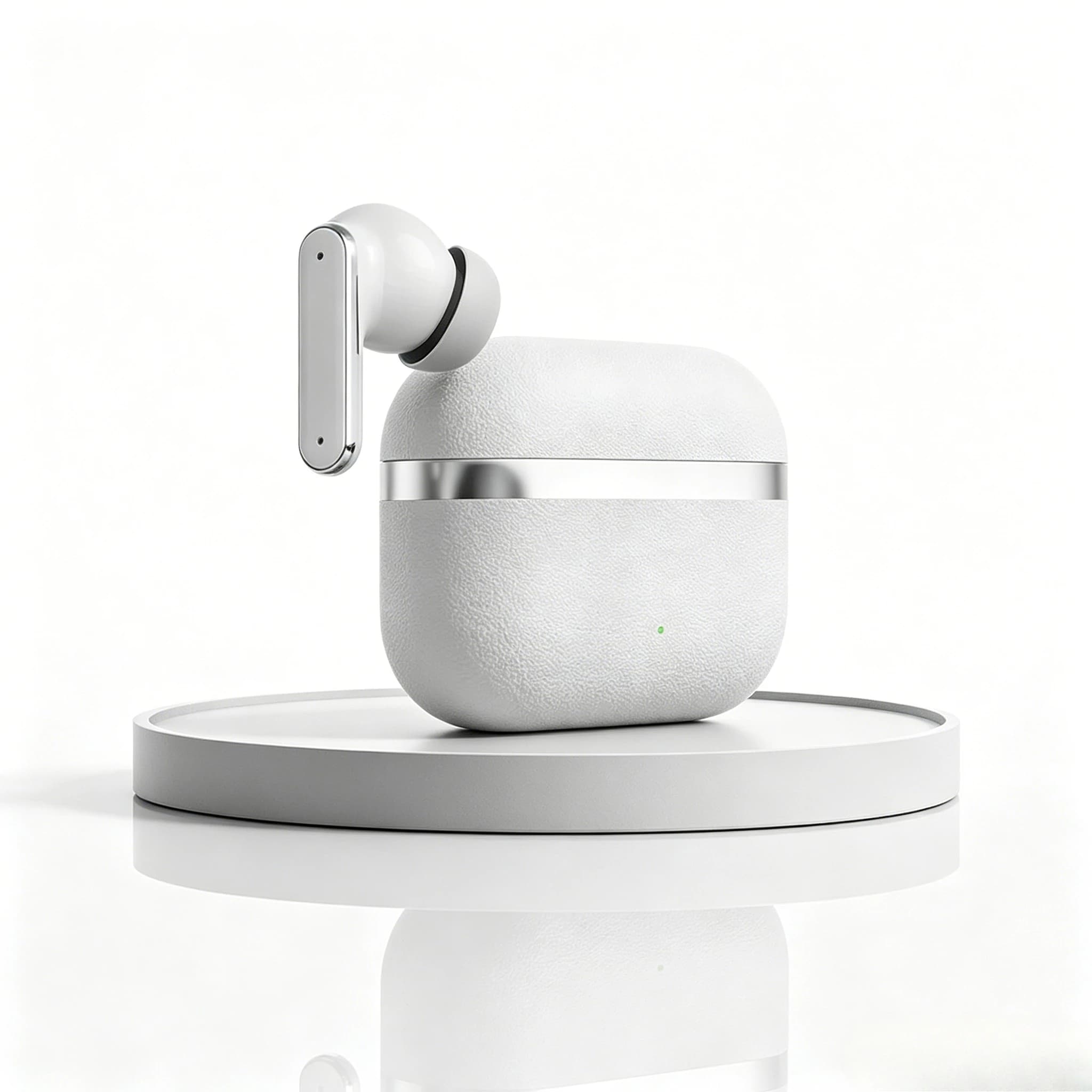 Auricolari Bluetooth In-Ear con Design in Pelle, Batteria a Lunga Durata, Controllo Touch, Cuffie TWS Ideali per Regali e Uso Video
