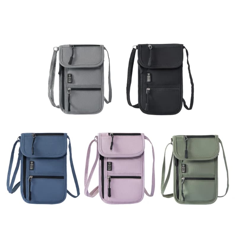 Personal Neck Wallet Blocking Travel Passport Holder Hidden Neck Pouch Super Lightweight Organizer with Adjustable Strap