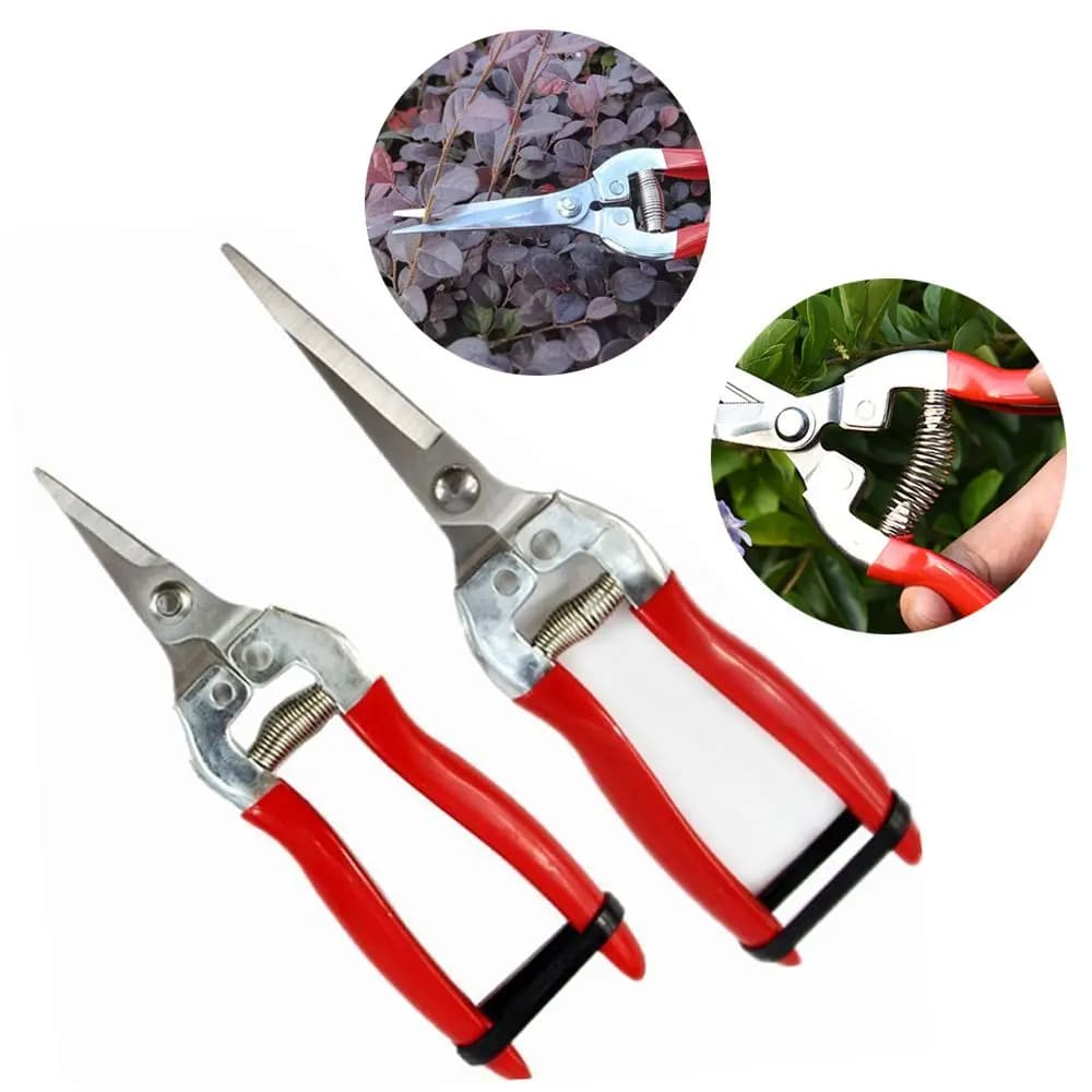 Stainless Steel Leaf Trimmer Orchard Garden Gardening Hand Pruner Pruning Shear Micro-Tip Snips Garden Scissors