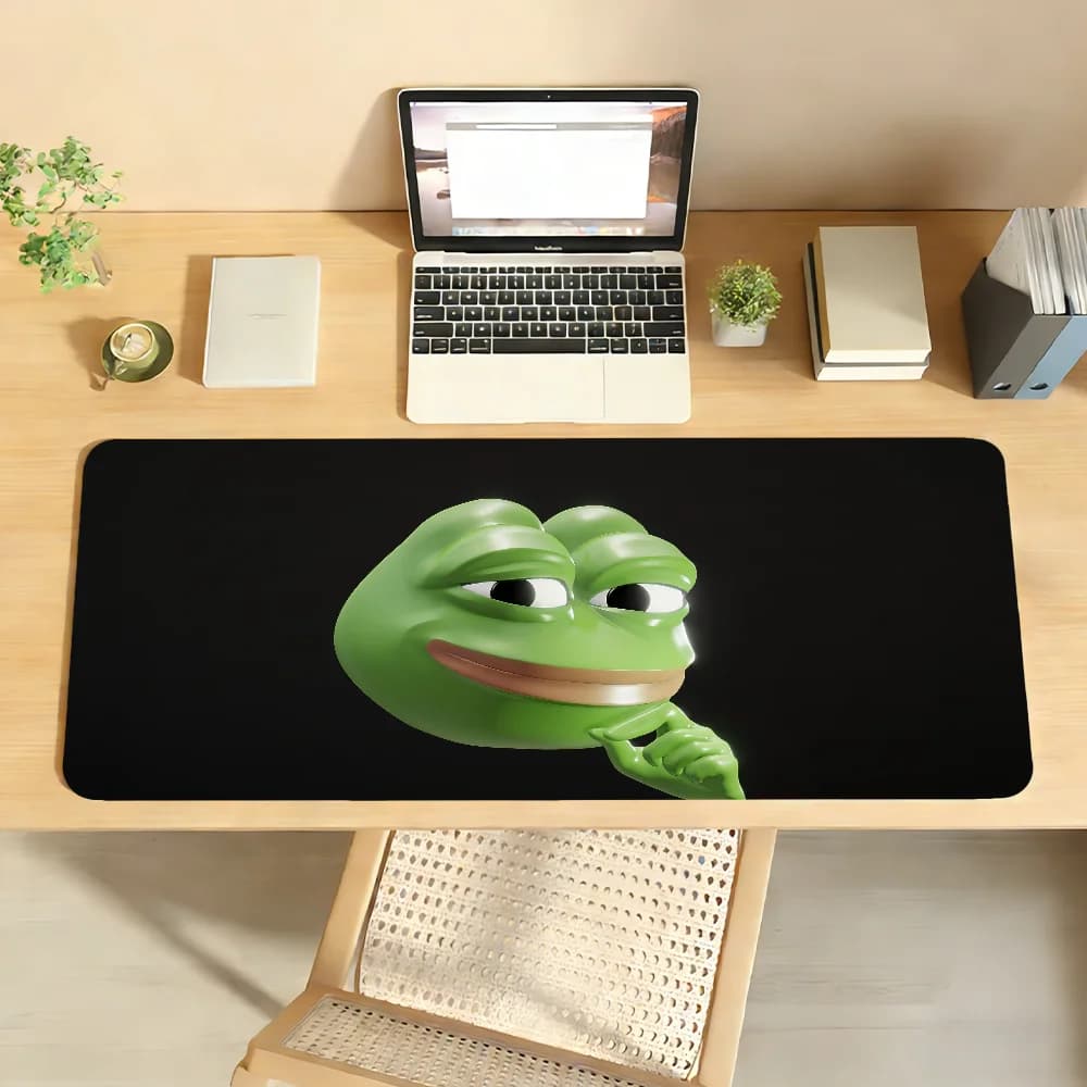 Tappetino per mouse Cartoon P-Pepe the Frog, tappetino per mouse in gomma antiscivolo per computer portatile, tappetino per mouse per giocatori, decorazione per scrivania