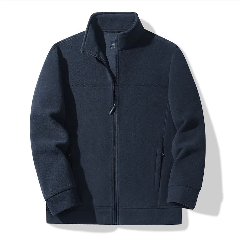 Autumn and Winter Stand-up Collar Jacket for Men Fleece Warm Loose Sporty Outdoor Casual Jacket Cold-proof and Windproof Jacket