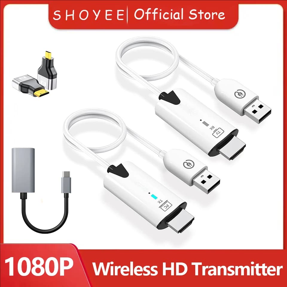 1080P 30M Wireless Video Audio Transmitter Receiver Extender Display Adapter Dongle For TV Box Monitor Projector PC