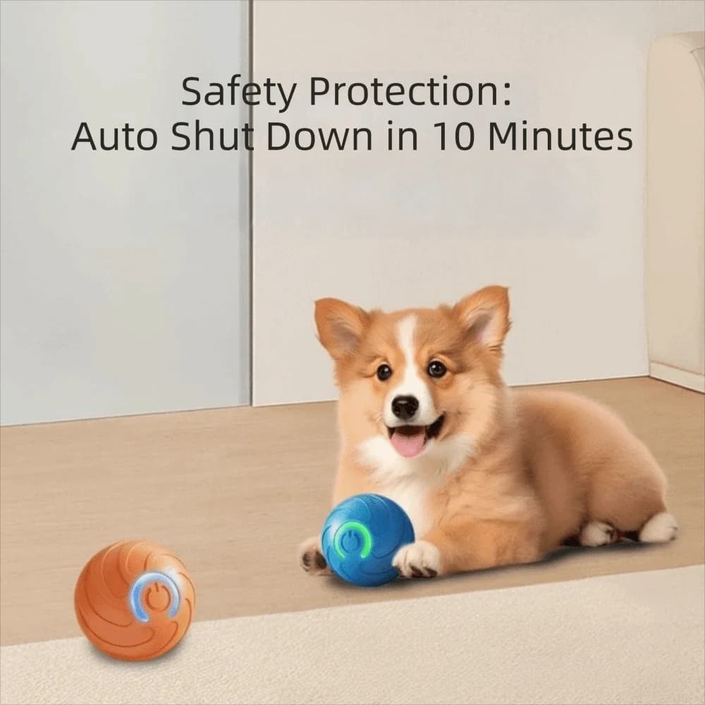 USB Rechargeable Smart Dog Ball Bite Resistant Gravity Jump Interactive Pet Chew Resistant Bouncing Design Electronic Pet