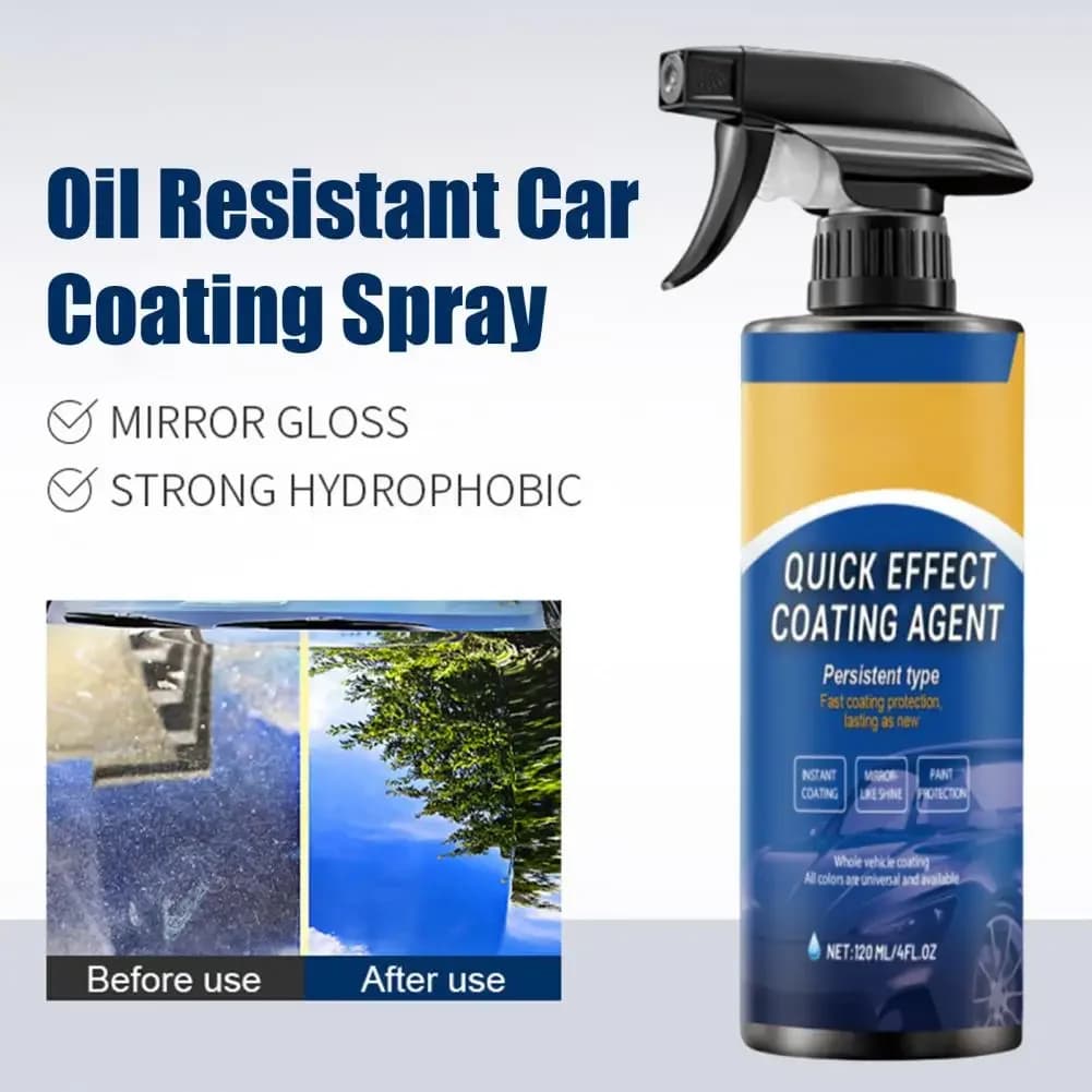 Spray per rivestimento per auto, Agente di rivestimento ad azione rapida per auto avanzata, Smalto per cera multifunzionale per rimozione graffi per auto, Spray per lavaggio senza acqua
