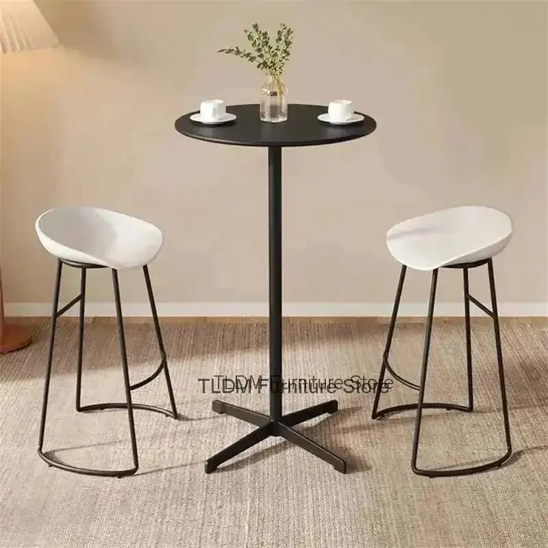 Bar Table Modern Round High Outdoor Commercial Bar Table Tables and Chair Combination Outdoor Balcony Leisure Pub Table MZ0A