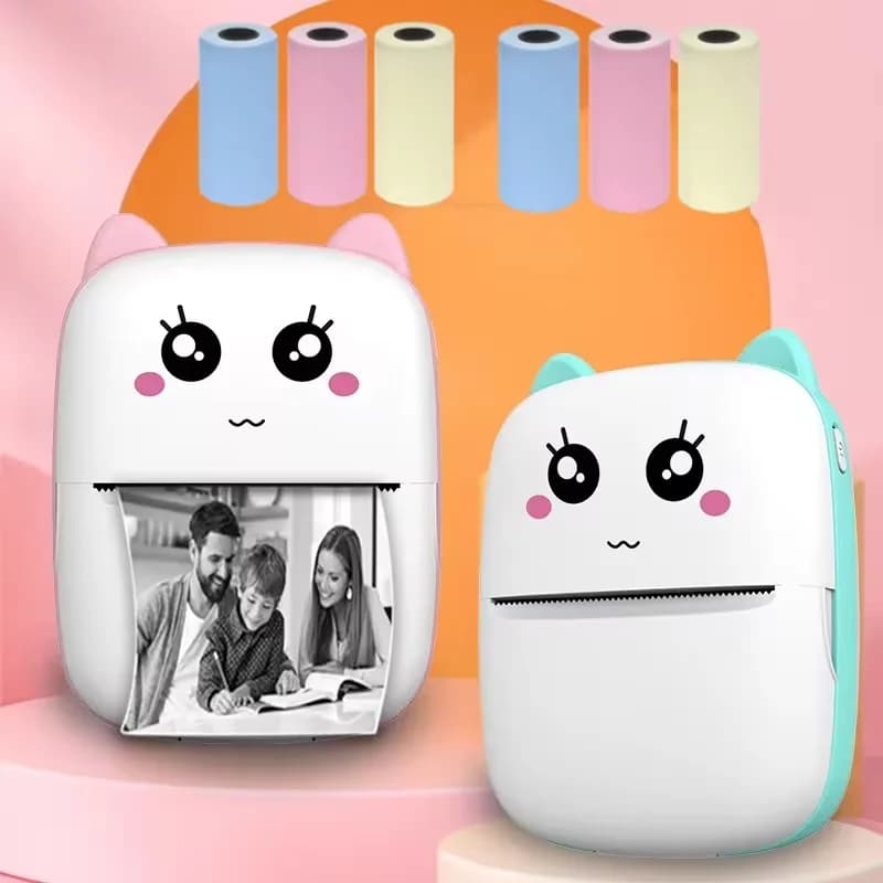 Nuova mini stampante portatile wireless Bluetooth Android iOS stampanti termiche per foto mobili etichette Termica etichettatrice con rotoli di carta