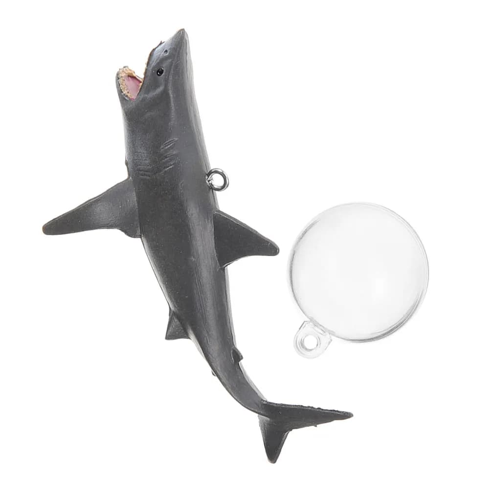 1Set Floating Shark Aquarium Decor PVC Marine Animal Ornament for Fish Tank Decoration Adjustable Rope Non-Interference Layout