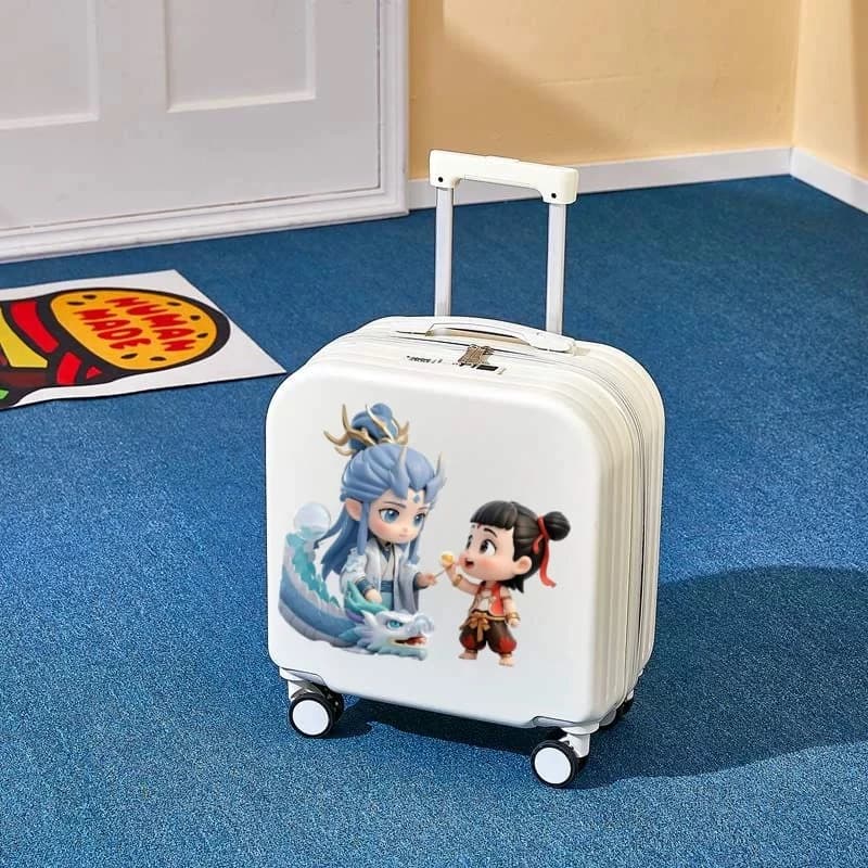 New 18"20"inch Trolley Suitcase with handbag Girls Boys cartoon rolling luggage travel bag children trolley borading box