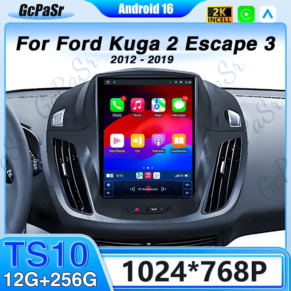 Android 16 For Ford Kuga 2 Escape 3 2012 - 2019 Style Car Navigation Car GPS Auto Radio Stereo Car Multimedia Player No 5G