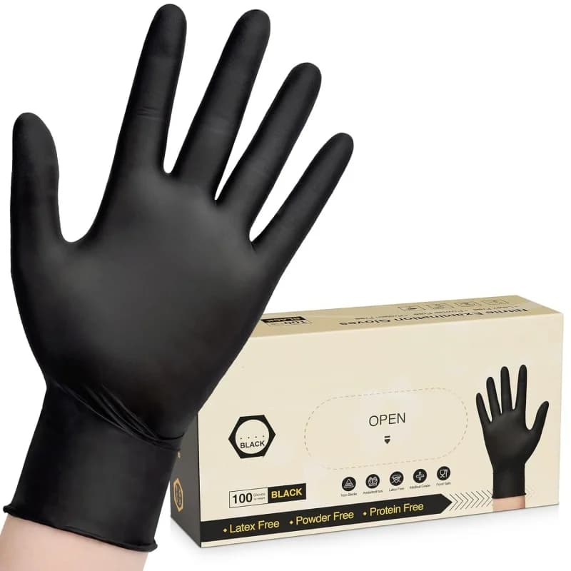 20/50/100PCS Guanti in nitrile nero Guanti usa e getta per la pulizia della casa Cucina Lavori per lavare i piatti Guanti SPA per tatuaggi Lattice gratuito
