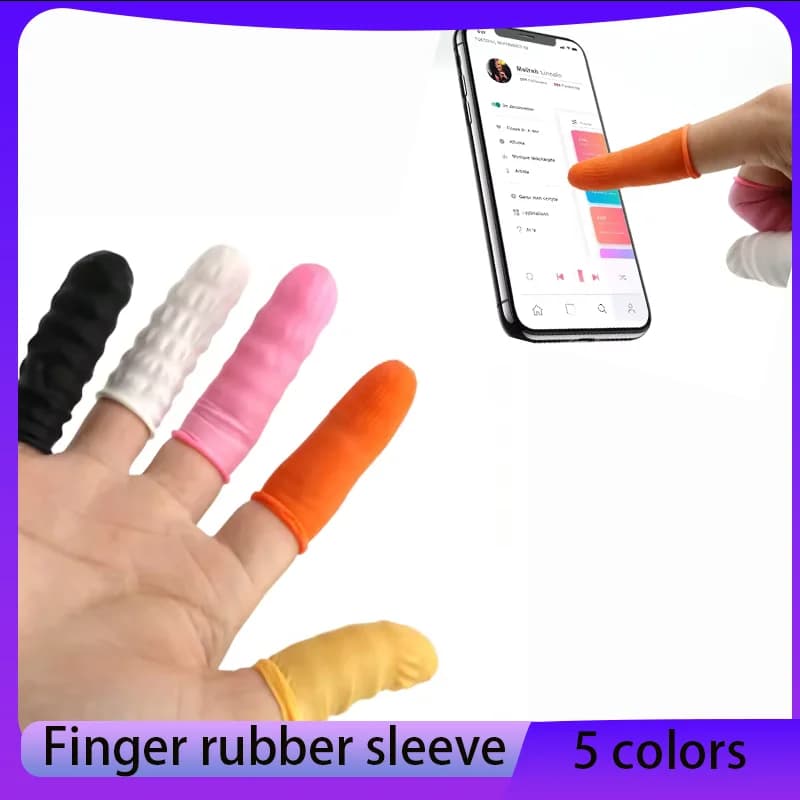 Guanti protettivi monouso per la punta delle dita in 5 colori Gomma naturale antiscivolo Antistatico Lattice Finger Culla Strumenti per la pulizia della punta delle dita