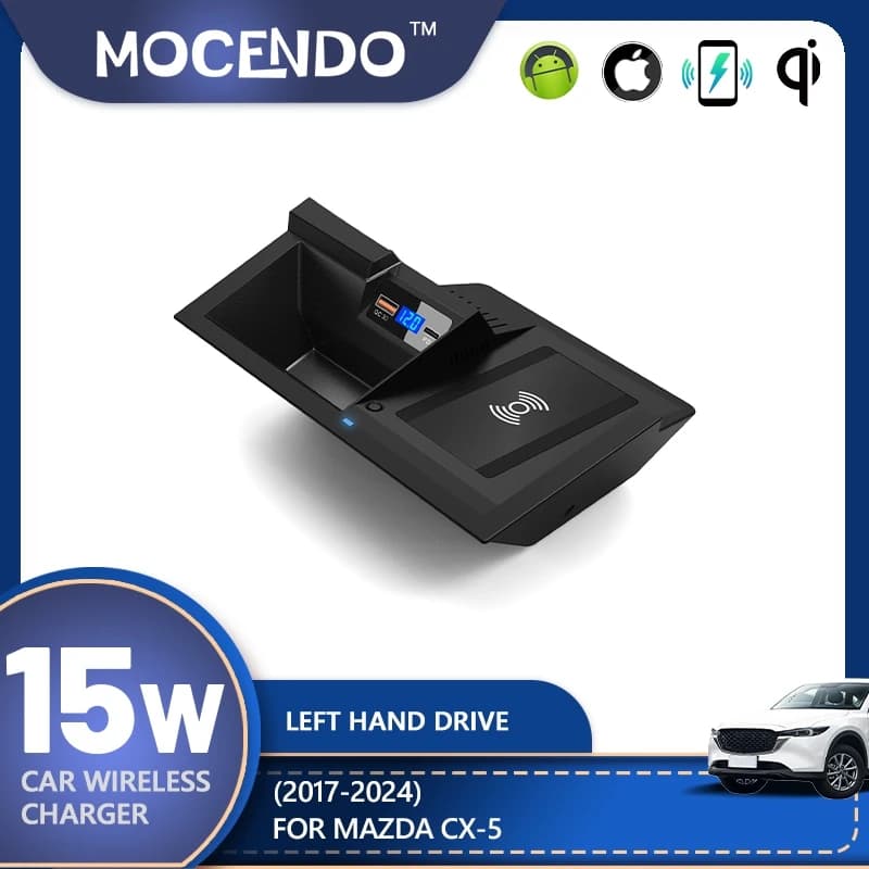 Caricabatterie wireless per auto per Mazda CX-5 2017-2024 caricabatterie wireless per accessori auto para strumenti accessori auto