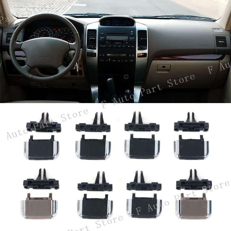 4PCS For Toyota Land Cruiser Prado 120 LC120 2003-2009 Front Air Conditioner Outlet Air Conditioning Vents Tab Clip Repair Kit