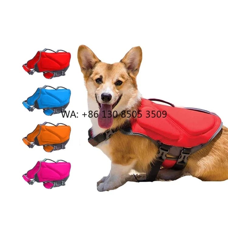 Pet Safety Life Vest Dog Jacket , Custom Personalized Dog Jacket Neoprene Waterproof Dog Life Jacket