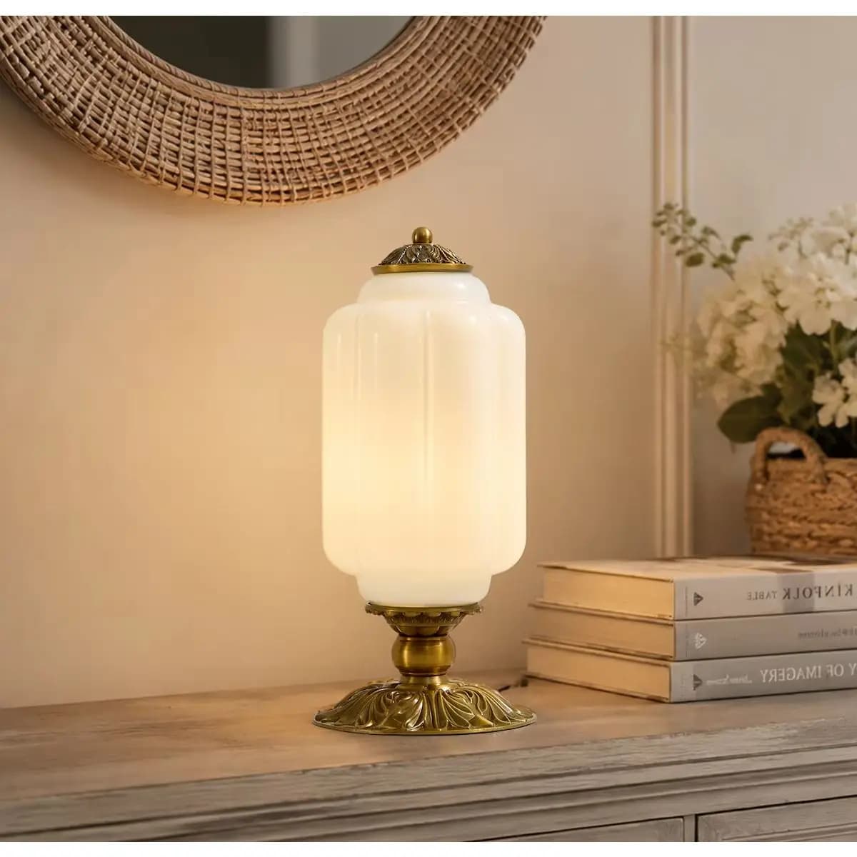 Vintage Green/White E12 Nordic Style Table Lamp, Metal Dining Room Light, Living Room, Bedroom, French Dimmable Desk Lamp