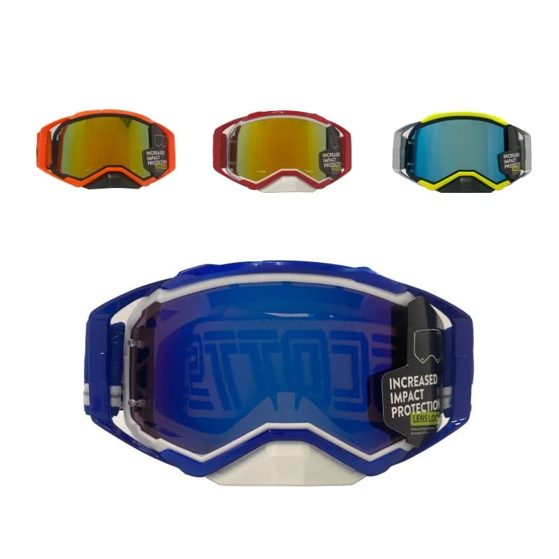 Adult MX Protective Goggles Scratch‑Resistant Lens Sweat‑Wicking Foam Helmet‑Compatible for Dirt Bike Mountain Trail Sports