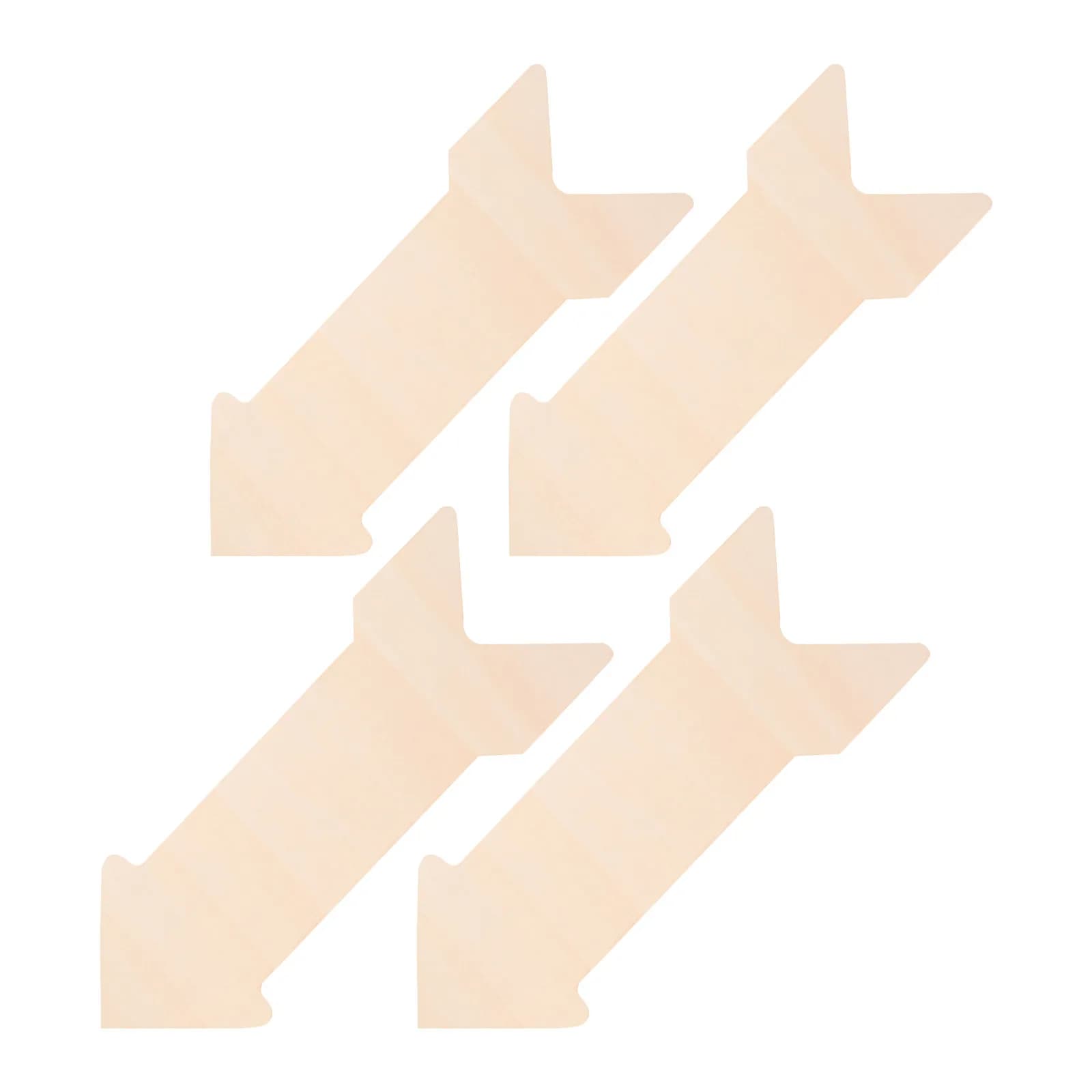 Set di 4 Decorazioni in Legno a Forma di Freccia, Non Finite, Spesse e Lisce, per Fai-da-Te, Pittura e Decorazione in Stile Rustico e Farmhouse
