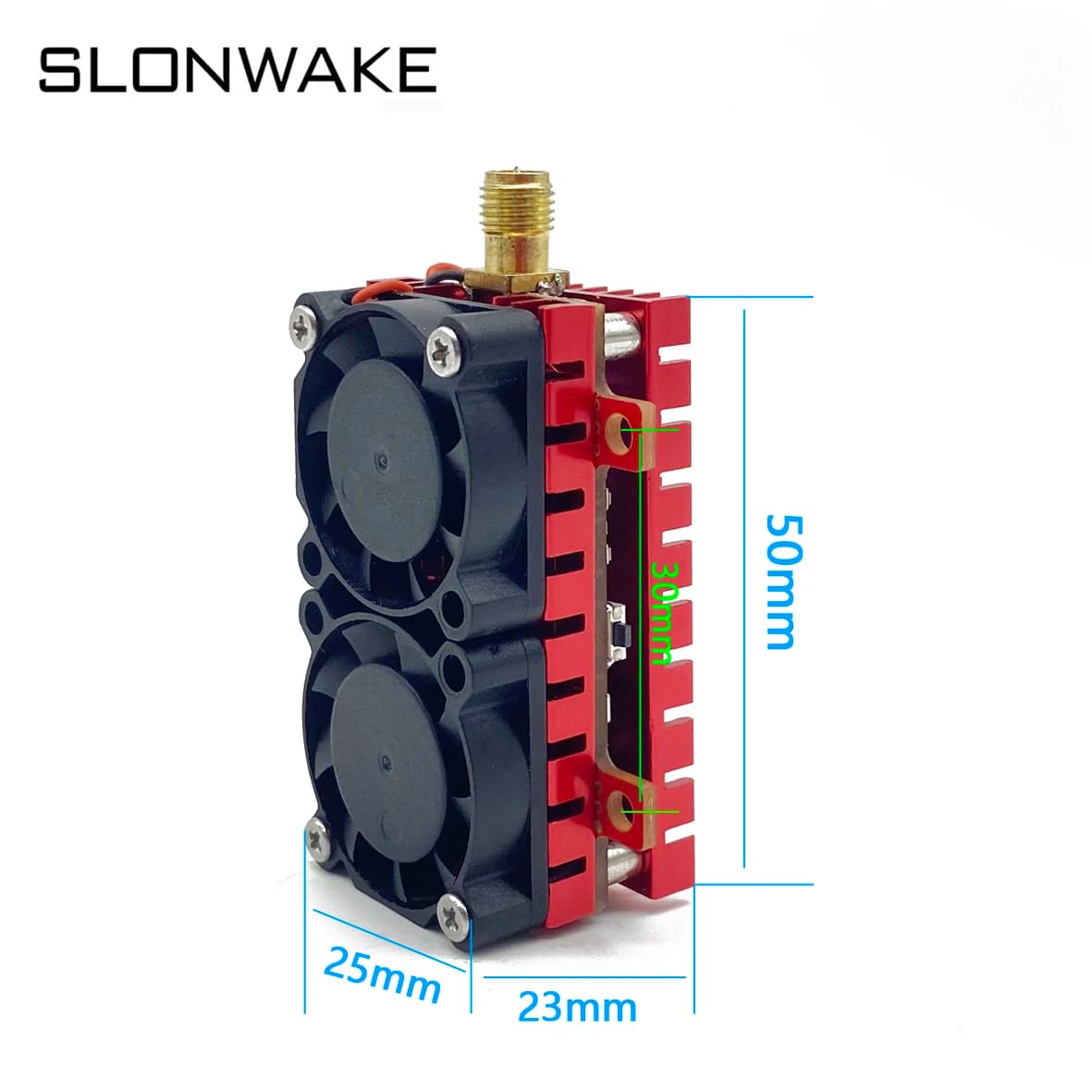 FPV VTX SLONWAKE Transmitter Module to Long Range 5W 5.8G 48 Channels with Double Cooling Fan and Integrated Microphone for FPV Racing drones