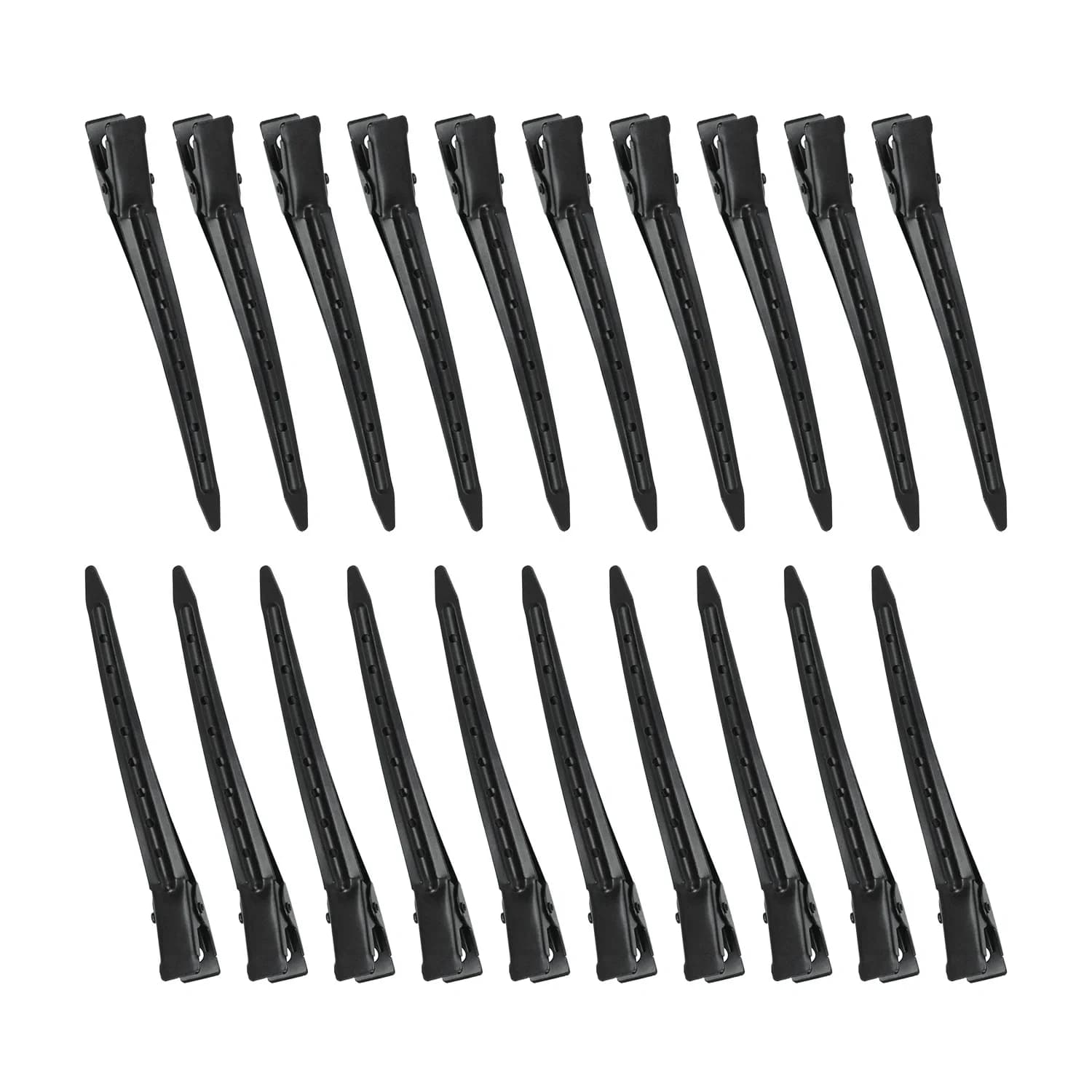 20 pezzi fermagli per capelli fermagli per arricciatura in coccodrillo in metallo clip per sezionamento per parrucchiere clip per sezione capelli neri per lo styling dei capelli del salone