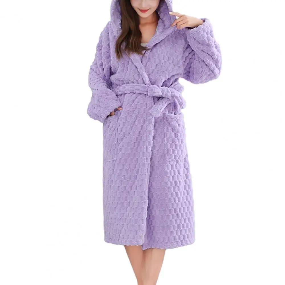 Pigiama da donna alla moda di grandi dimensioni autunno inverno accappatoio morbido camicia da notte in peluche per la casa