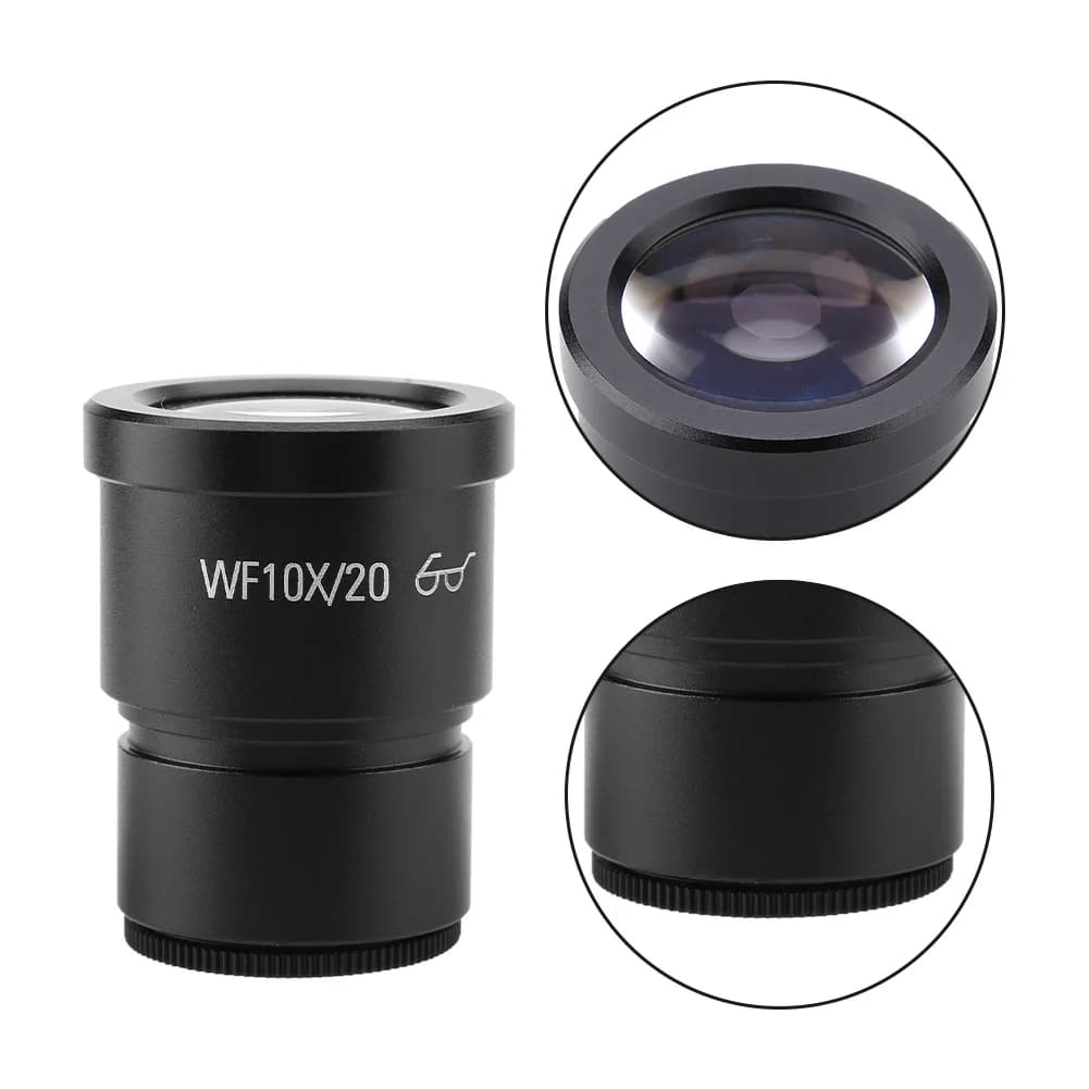 Oculare 10x, diametro di montaggio 30 mm, oculare per microscopio stereo 10x, vetro ottico, WF10X/20, adatto per microscopi stereo