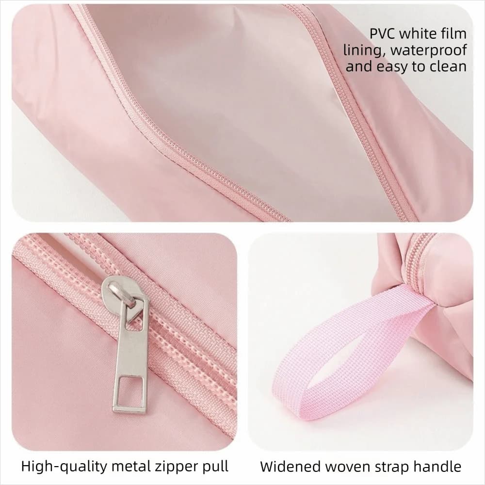 Solid Color Hair Dryer Storage Bag Large Capacity Dust-proof Curling Iron Carrying Case Waterproof with Handle Zipper