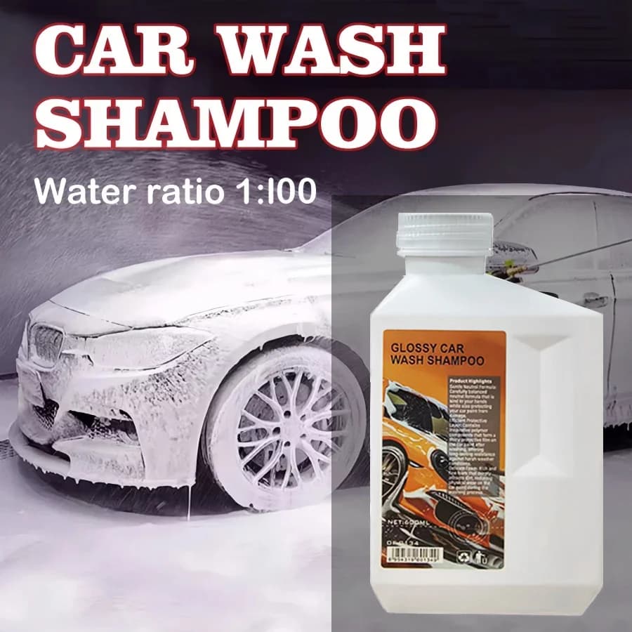 600ML Detergente per lavatrice per auto Concentrato Rimuovi macchie Liquido per lavaggio Multiuso Cera d'acqua Copertura per auto per la manutenzione del lavaggio auto