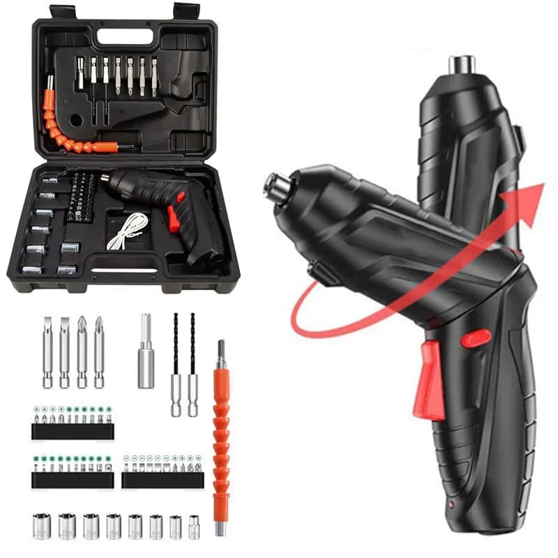 Set di utensili elettrici da 4,2 V Manutenzione domestica Riparazione Batteria al litio Mini trapano elettrico domestico Cacciavite a batteria