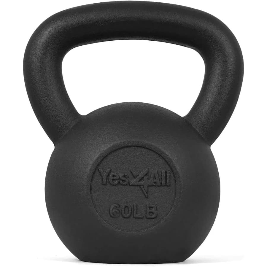 Kettlebell in cast iron, Kettlebells for 60 pounds force training for full body workout, push up, strength training - Single for man