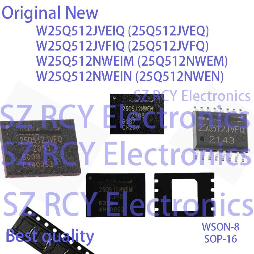 (2-20 pezzi) W25Q512JVEIQ 25Q512JVEQ W25Q512JVFIQ 25Q512JVFQ W25Q512NWEIM 25Q512NWEM W25Q512NWEIN 25Q512NWEN NOR FLASH IC CHIP