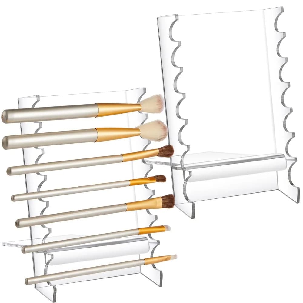 Geelin 2 pezzi porta pennelli per trucco acrilico per pennelli da trucco asciugatrice portapenne espositore per pennelli per unghie truccatore paintbru